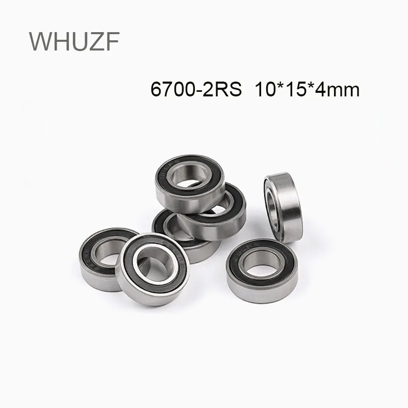 WHUZF Free Shipping 6700RS Bearing 20/50PCS 10x15x4 mm ABEC-3 Hobby Electric RC Car Truck 6700 RS 2RS Ball Bearings 6700-2RS