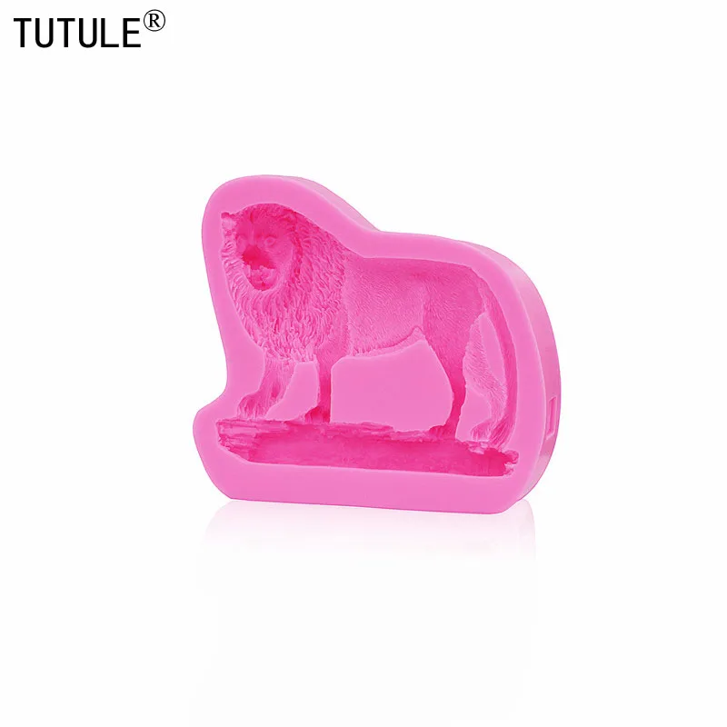 Lion Silicone rubber Flexible Food Safe Mould-resin clay fondant cupcakes candy chocolate butter pat Lion-silicone Polymer mold