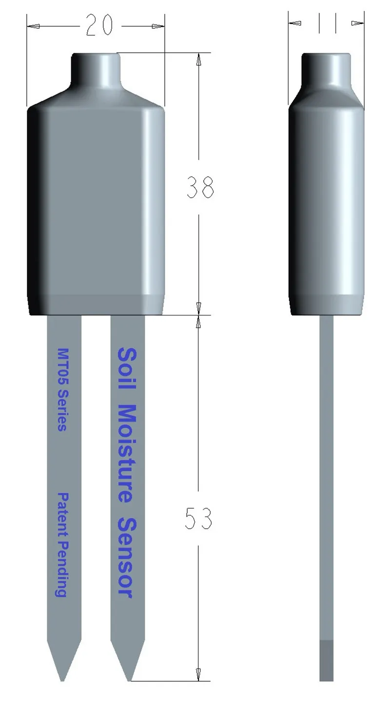 Imagem -02 - Umidade do Solo de Fio ce Sensor de Temperatura Arduino Raspberry pi Sensor de Umidade do Solo Mt05s-a