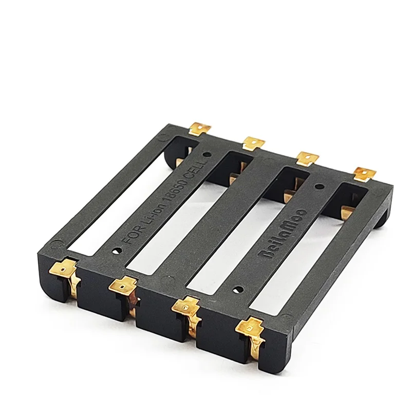 

MasterFire 300pcs/lot 4 x 18650 Battery holder smd smt Storage Box Case With Bronze Pins 4 slots 4*18650 Batteries Shell