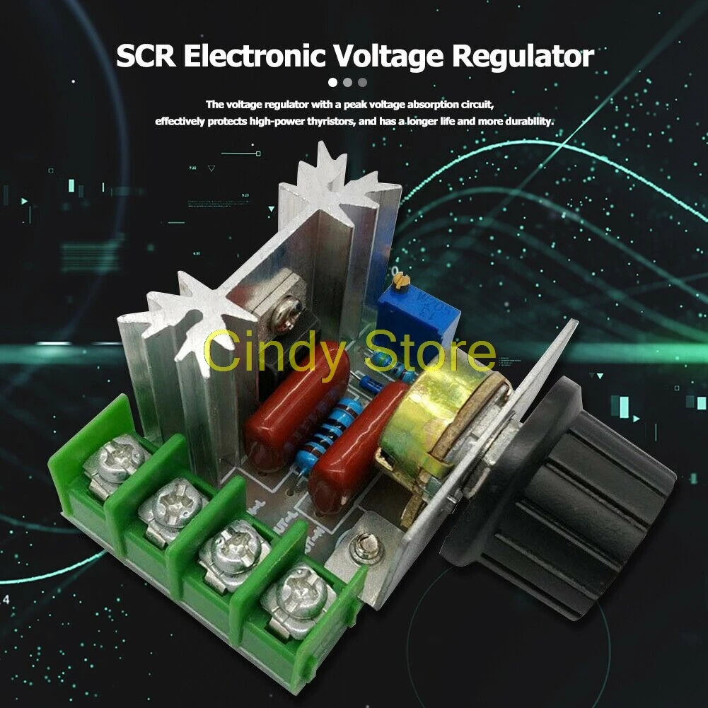 1 шт., регулятор скорости 220 В, 2000 Вт