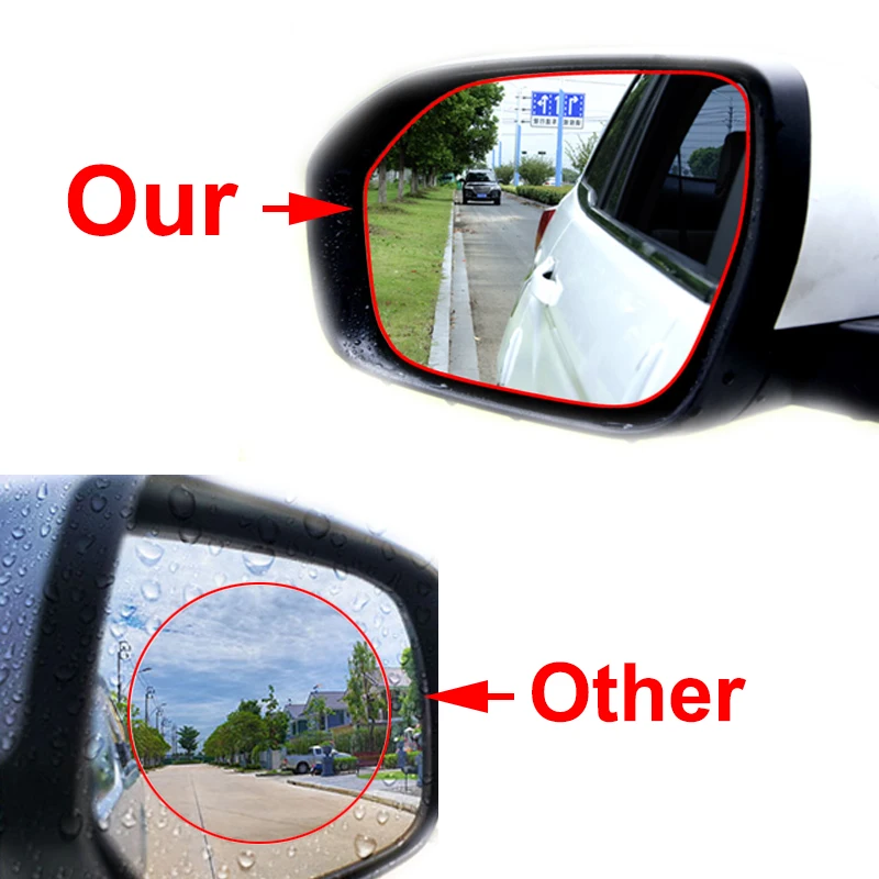 4pcs Rainproof Car Side View Mirror Anti Fog Film Sticker For Volkswagen VW POLO 6R 6C MK6 MK5 Rearview Mirror Waterproof Film