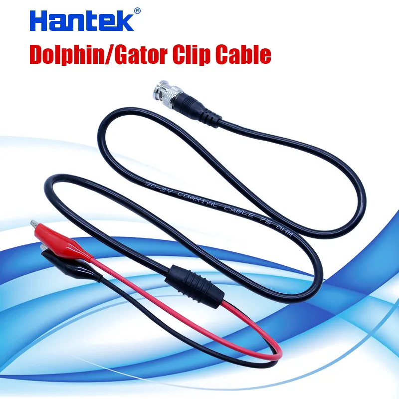 Dolphin/Gator Clip Cable (HT324) for Hantek Oscilloscope 1m length