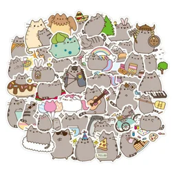 10/30/50PCS Cartoon Cute Fat Cat Stationery Box Waterproof Graffiti Suitcase Skateboard Guitar Toy Decoration Sticker Wholesale