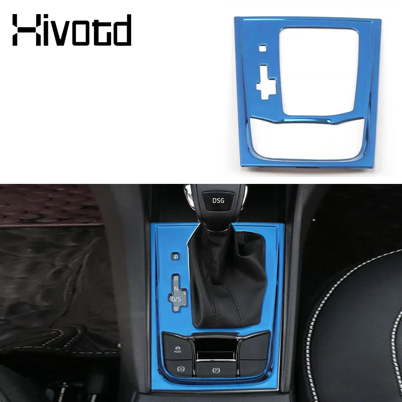 For Skoda Karoq 2023 2024 Accessories Central Control Gearshift Frame Trim Cover Sticker Interior Dash Decoration Control Panel