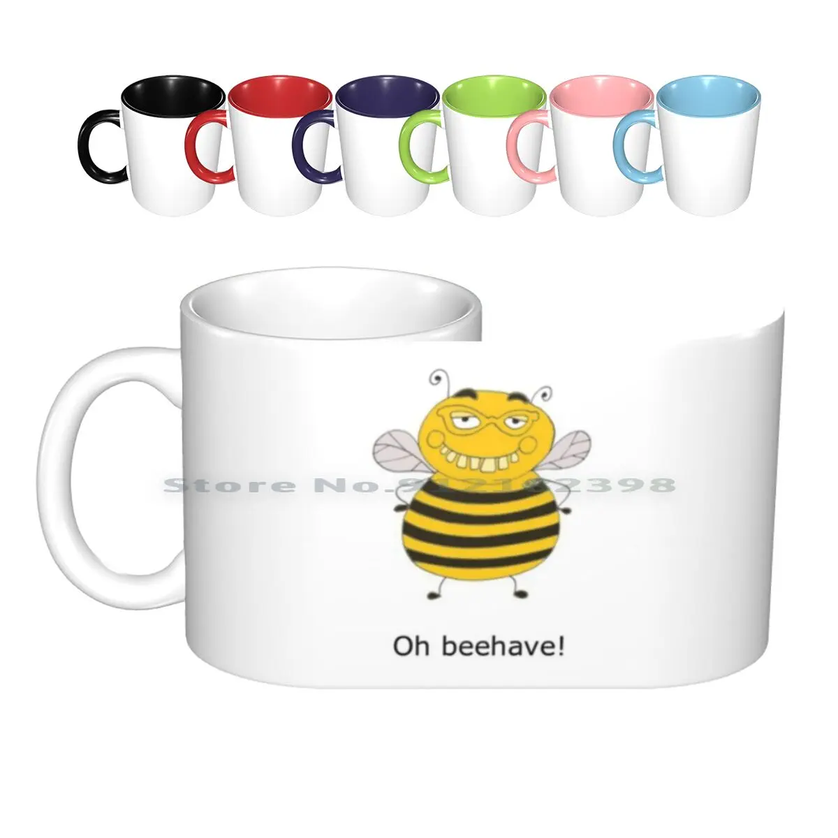 Cute And Quirky Austin Powers Bee! Ceramic Mugs Coffee Cups Milk Tea Mug Bee Oh Behave Behave Austin Powers Wild Housecat