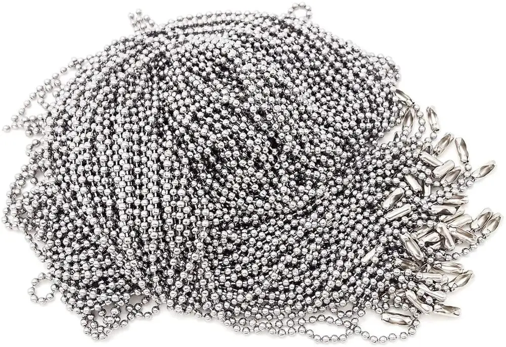 100 meter 2.4mm Ball chain Beads Chain Stainless Steel Jewelry Marking Chain DIY