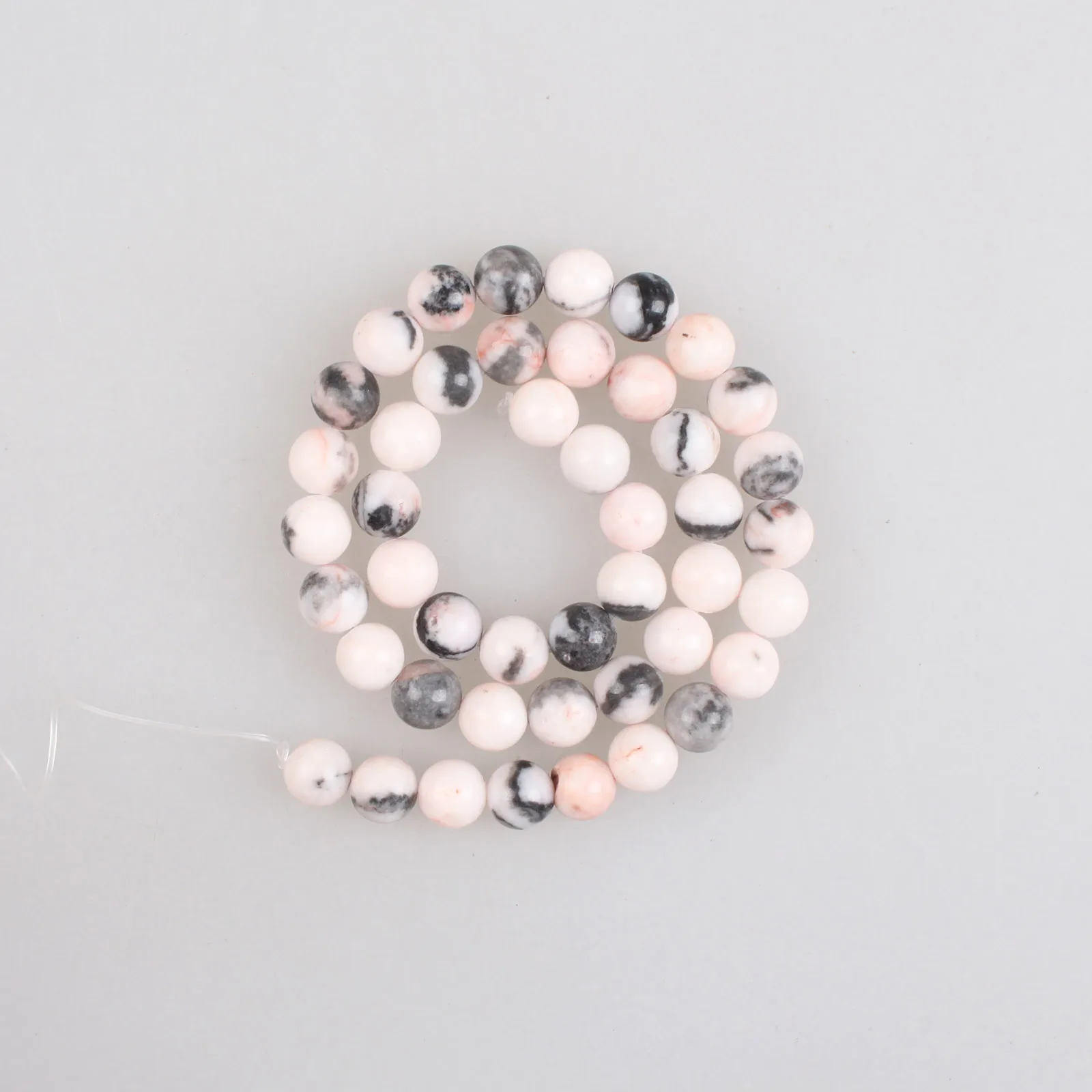 Natural Stone Beads Pink Zebra Jasper Zebra Stone Round Loose Beads 4 6 8 10 12mm Beads For Bracelets Necklace Jewelry Making