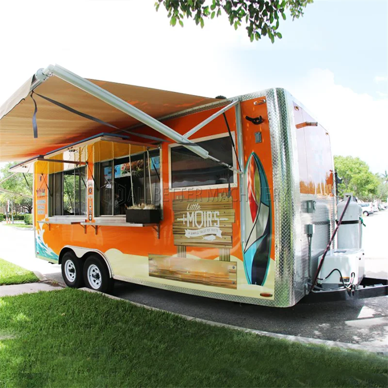 

Allbetter Mobile Food Trailer Coffee Ice Cream Cart Hot Dog Red Wine Kiosks Van Truck with Cooking Equipment for Sale In USA