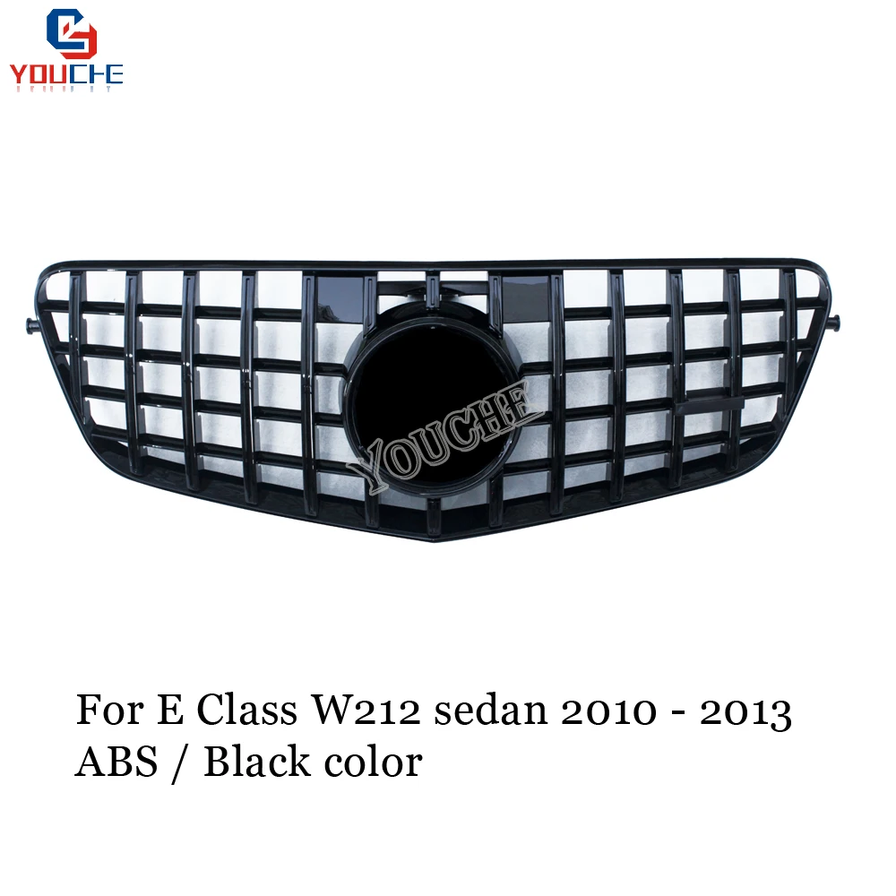 

W212 GT Grille Replacement Front Grill For Mercedes E Class W212 4-door Sedan 2010 - 2013 Black Grille