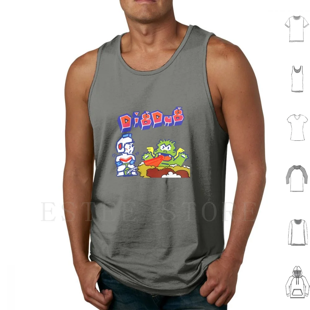 Dig Dug Tank Tops Vest Sleeveless Dvg Dizionario Dei Videogiochi Spectrum Zx Zx Spectrum 80s Retro Retrogames Vintage Old