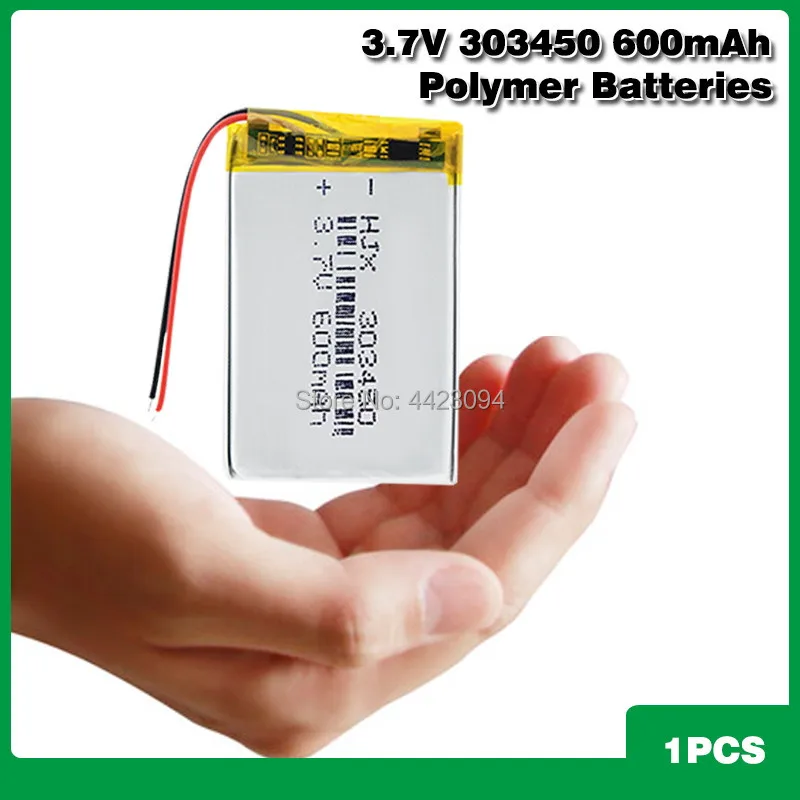 充電式リチウムイオン電池,3.7V,600mAh,303450 mAh,LiPo,電池用セル,mp3 mp4,電気玩具,Bluetooth
