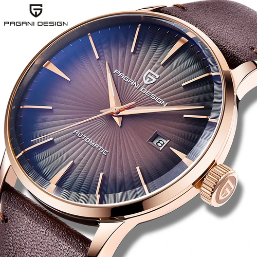 Imagen 1 del producto 2025 nuevos relojes PAGANI DESIGN para hombre, reloj deportivo de moda dorado para hombre, relojes de pulsera mecánicos automáticos, cuero resistente al agua para hombre