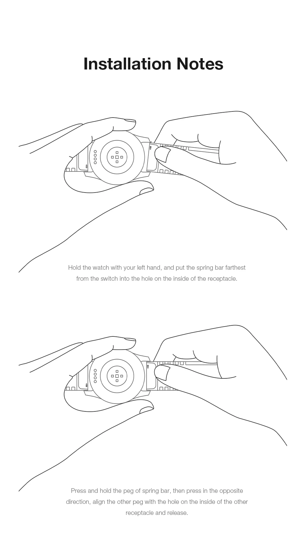 SANLEPUS-حزام جلدي عالمي للساعة الذكية ، حزام رياضي سريع التغيير (22 مللي متر