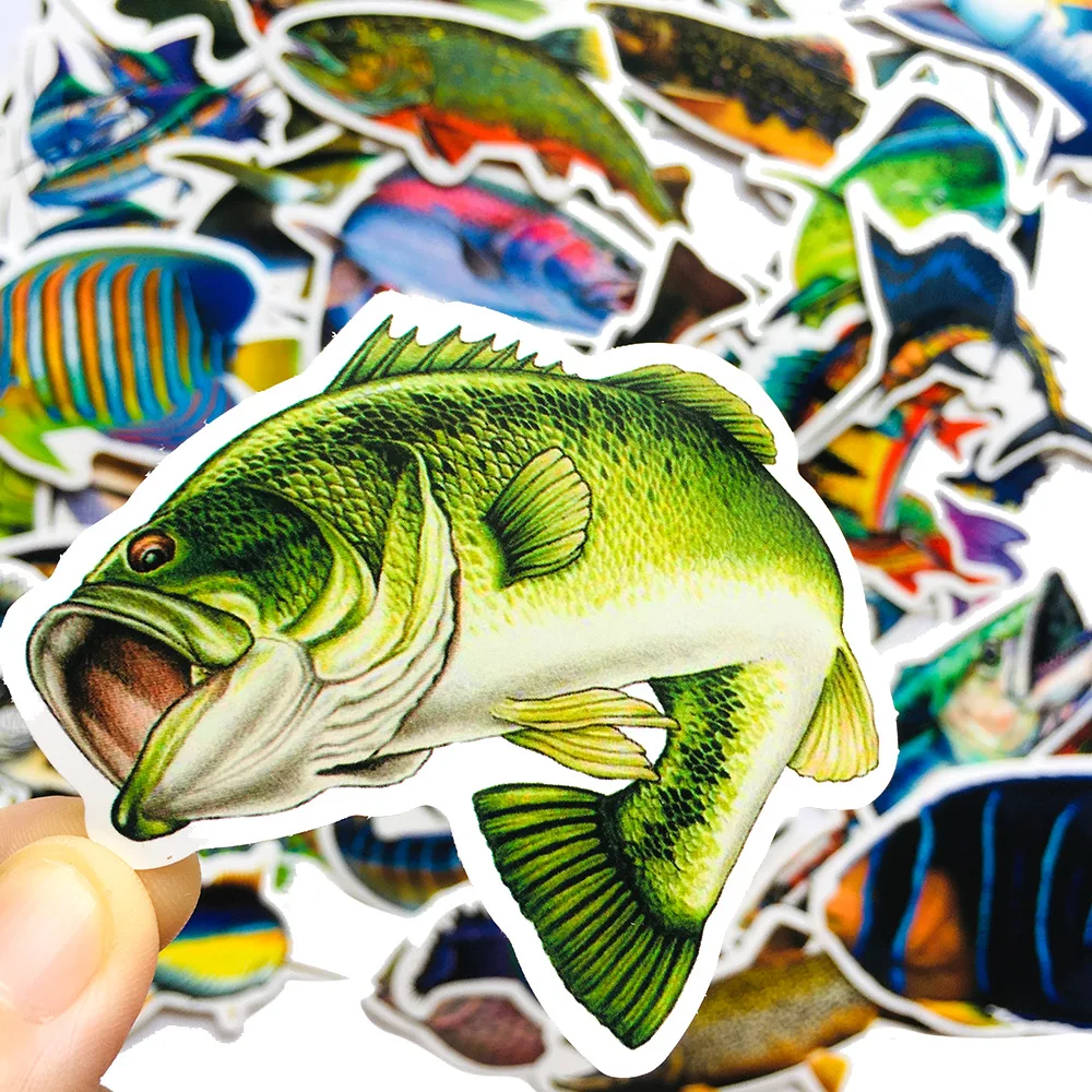 10/30/50PCS Outdoor Fishing Stickers For Waterproof Decal Laptop Motorcycle Luggage Snowboard Fridge Phone Car Sticker