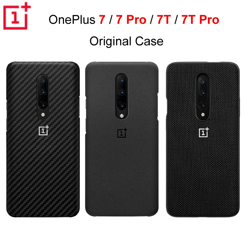 Original Official OnePlus 7 Oneplus7 7T 7T Pro Protective Case Karbon Carbon Sandstone Nylon Bumper Case Back Cover Shell