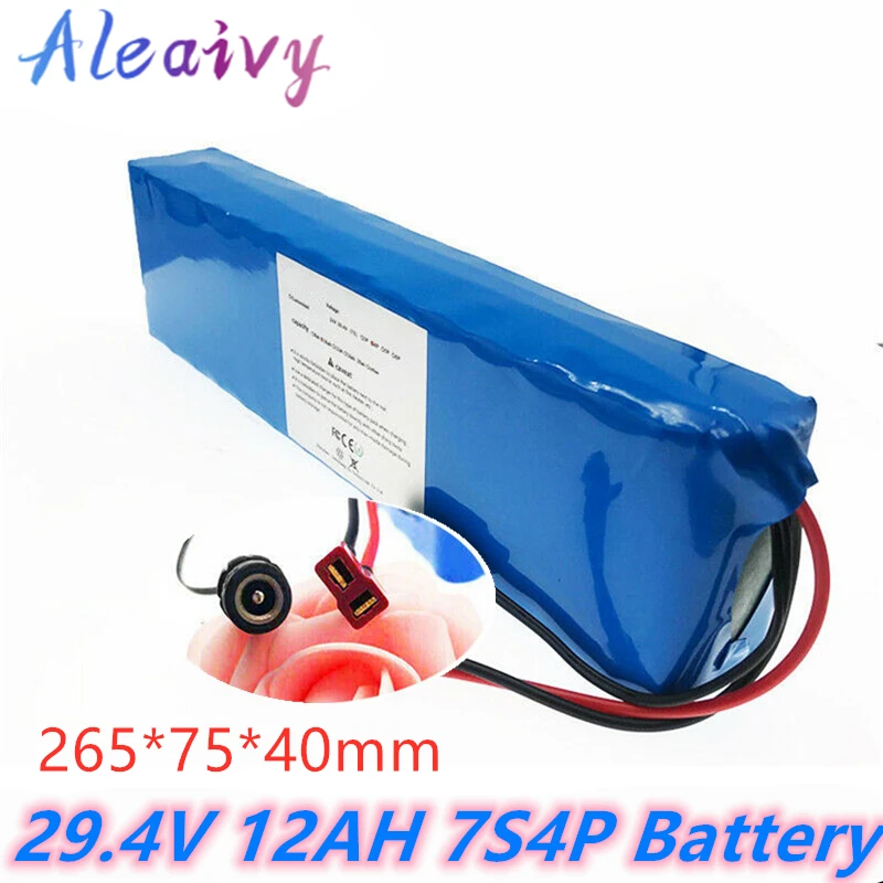 

24V 12Ah 18650 lithium battery pack 7s4p Rechargeable Batteries with built-in BMS, for 350w-1000w e-bike powerful power source