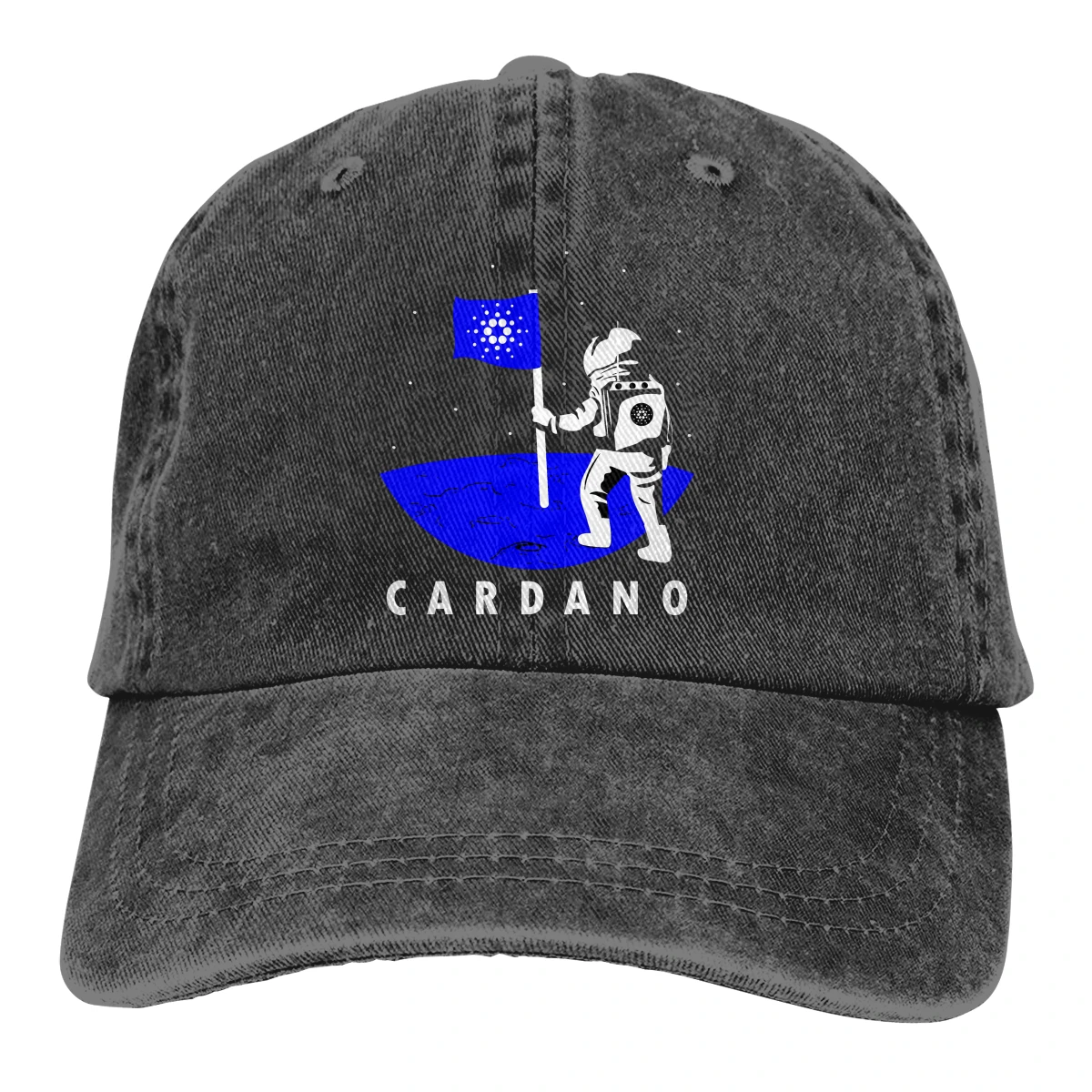 

On The Moon Blue Moons Baseball Cap Men Cardano Coin ADA Cryptocurrency Caps colors Women Summer Snapback Caps