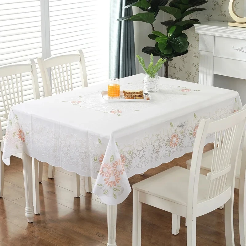 Pastoral Tablecloth Oval And Rectangular Tablecloths Waterproof Oil Proof Tea Table Cloth PVC Tablecloth Quality Materials