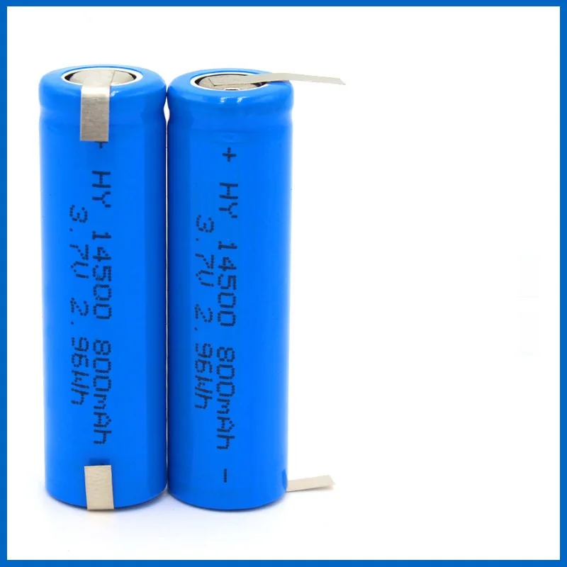 New 100% AA 800mAh VR2 14500 Batteries Li-ion 3.7v Rechargeable Battery With Welding