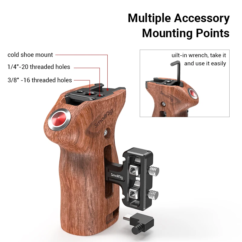 SmallRig Threaded Side Handle with Record Start/Stop Remote Trigger For SONY for Panasonic for FUJIFILM for Z CAM 3323