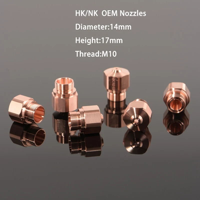 Chất Lượng Cao OEM HK NK Sợi Cắt Laser Vòi Phun Cho HanKwang Highyag Bystronic Kim Loại Máy Dia14mm H17.5mm Chỉ 10Mm