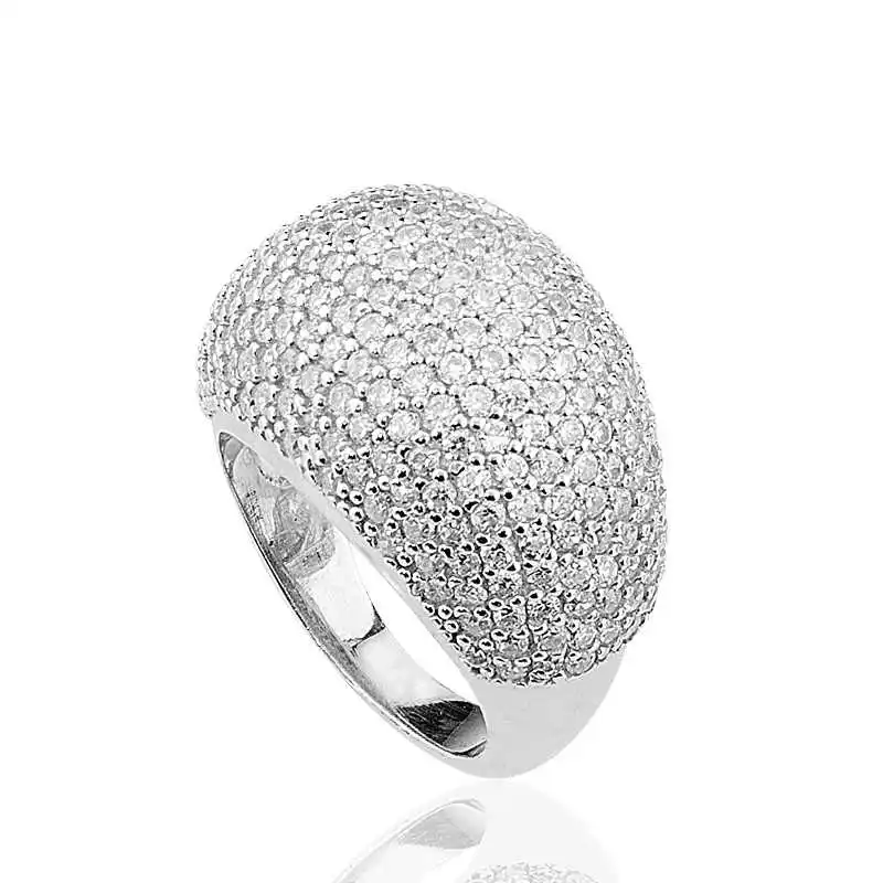 Sterling Silver Ring for Women Zircon Stone 925 Sterling Jewelry Wedding Party Birthday Gift - Box - Women - Fashion - Botiva - Size - Turkish - Patterned Embroidered