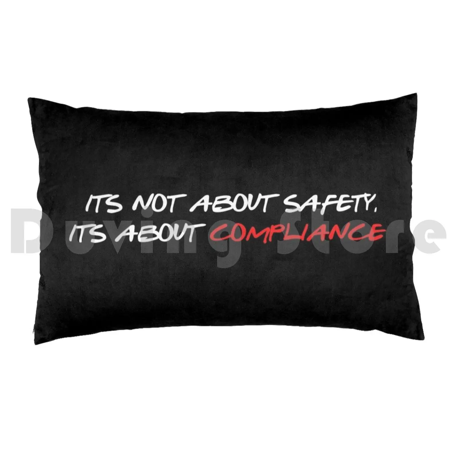 Its Not About Safety , Its About Compliance Pillow Case Printed 35x50 Sheep 1984 Censorship Wake Up Sheeple We