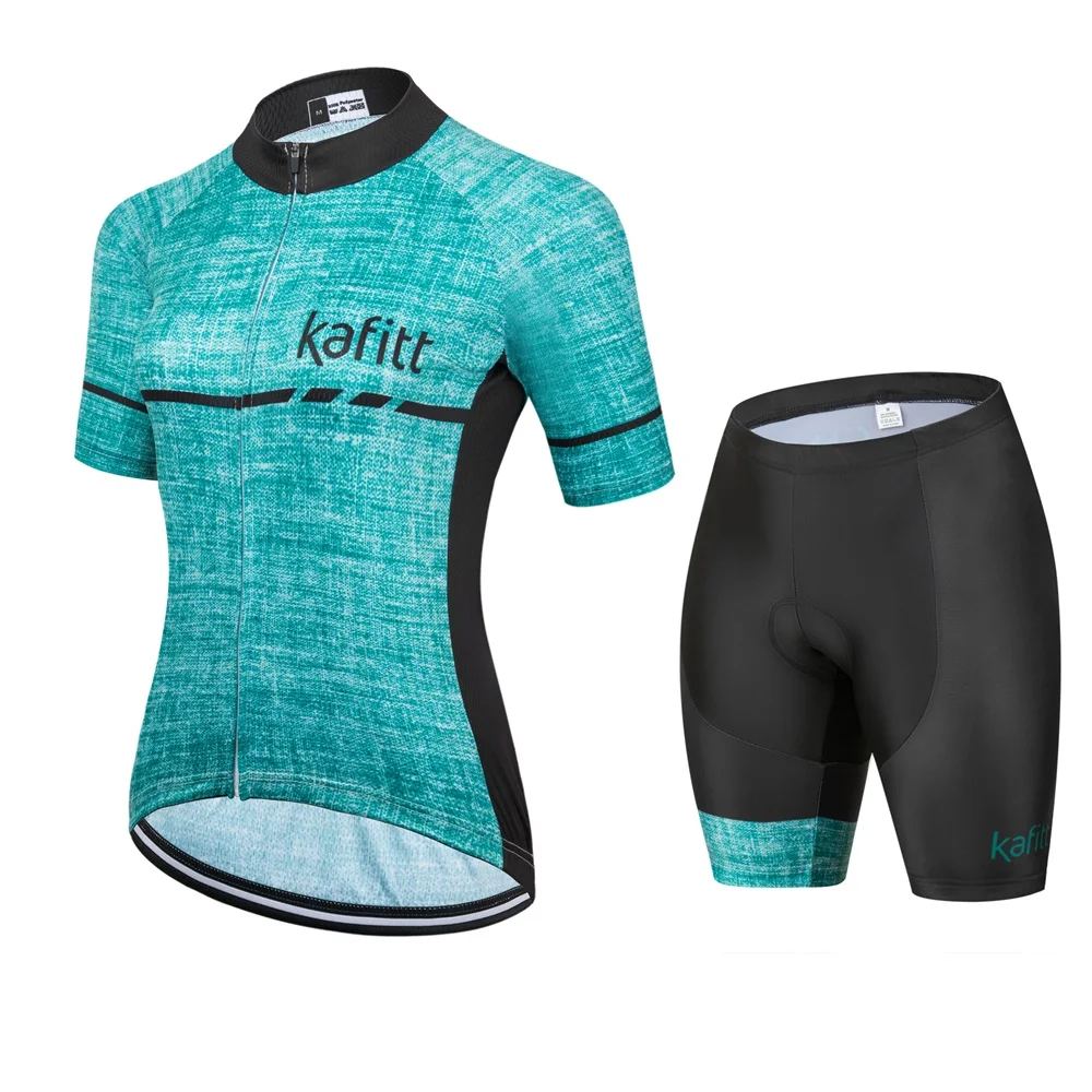 

Kafitt Female Cycling Clothing Set Mtb Ropa Woman Summer Quick Dry Bike Shirts With Tops Ladies Bicycle Clothing