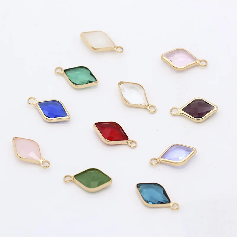 12p9x14mm Leaf Faceted Crystal Framed high quality crystal connector for Handmade necklace earrings bracelet jewelry accessories
