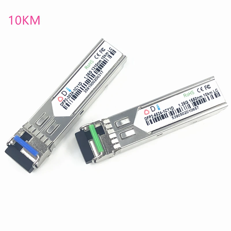 LC SFP Fiber optic module 1.25G LC 10/20/60/80/100KM 1310/1490/1550nm Single Fiber SFP Optical compatible with Mikrotik Cisco