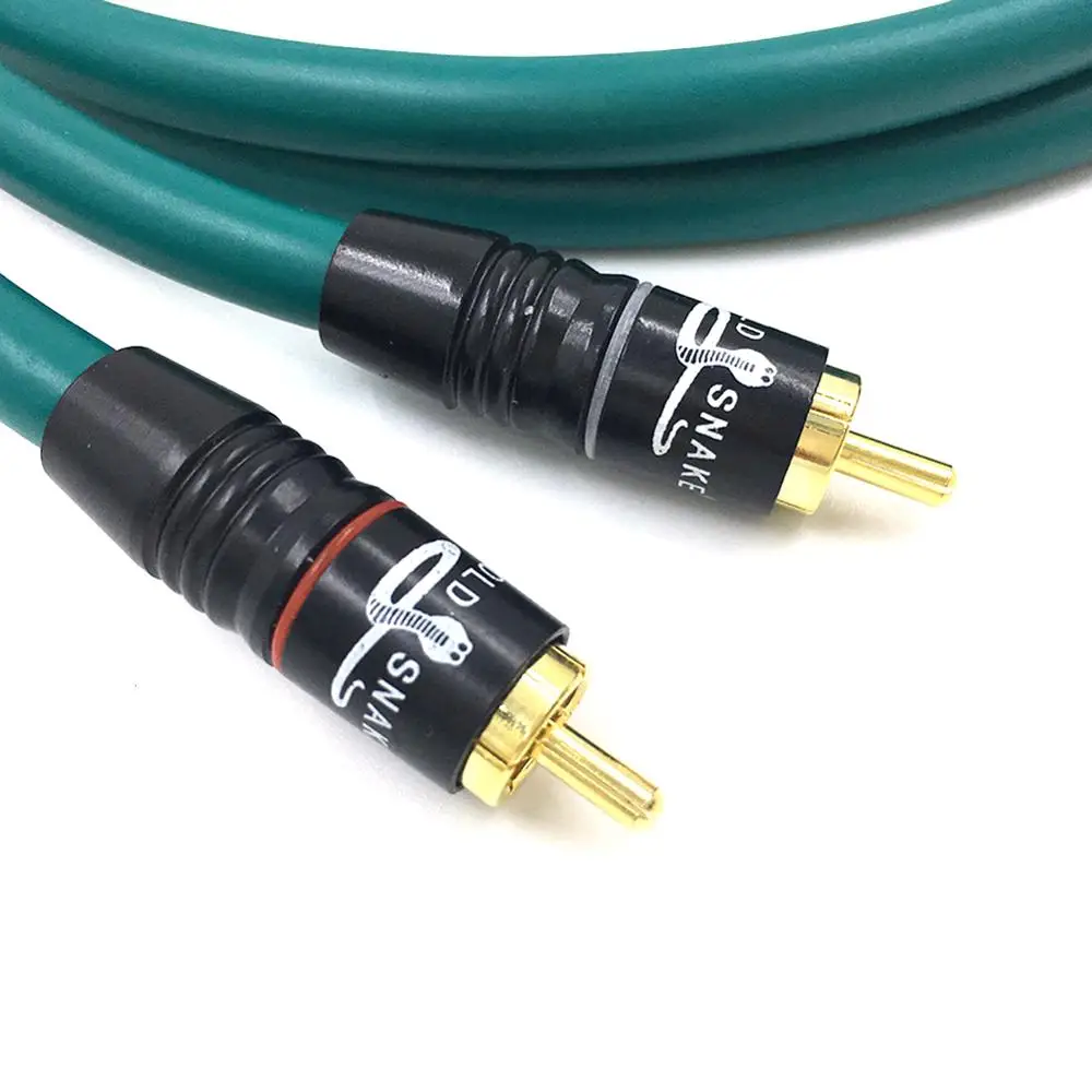 Thouliess Pair HIFI Gold Plated RCA Audio Cable HIFI Double RCA Signal Line Rca High-end Cable for CARDAS CROSS