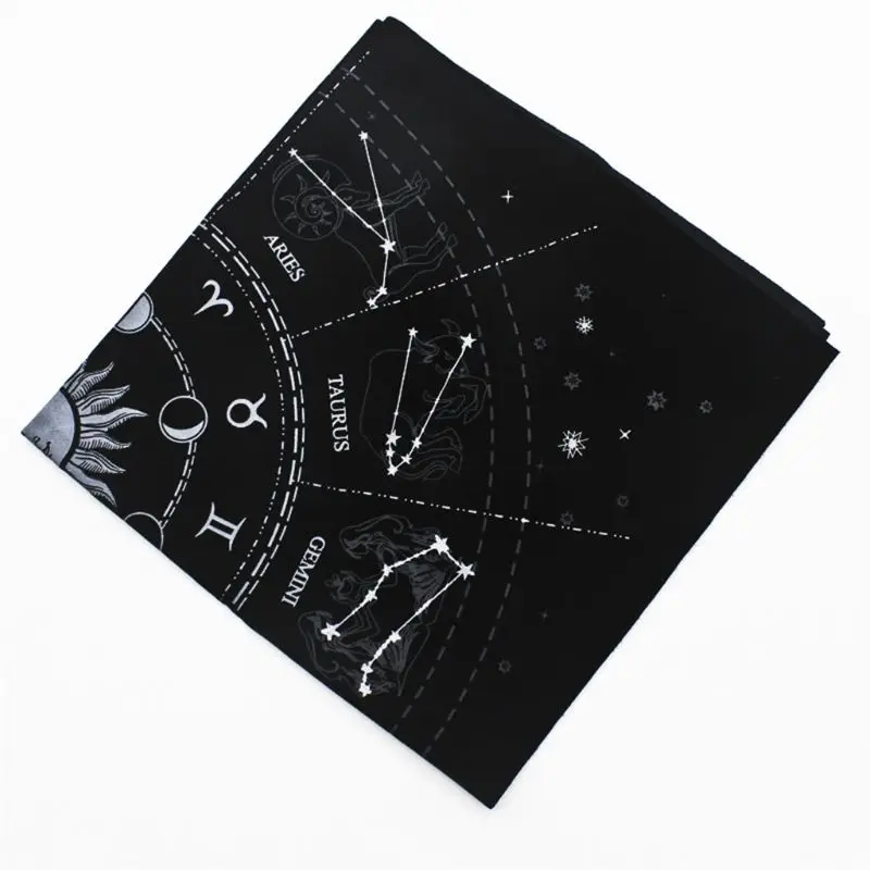 12 Constellations Tarot Card Tablecloth Velvet Divination Altar Cloth Board Game Fortune Astrology Oracle Card Pad