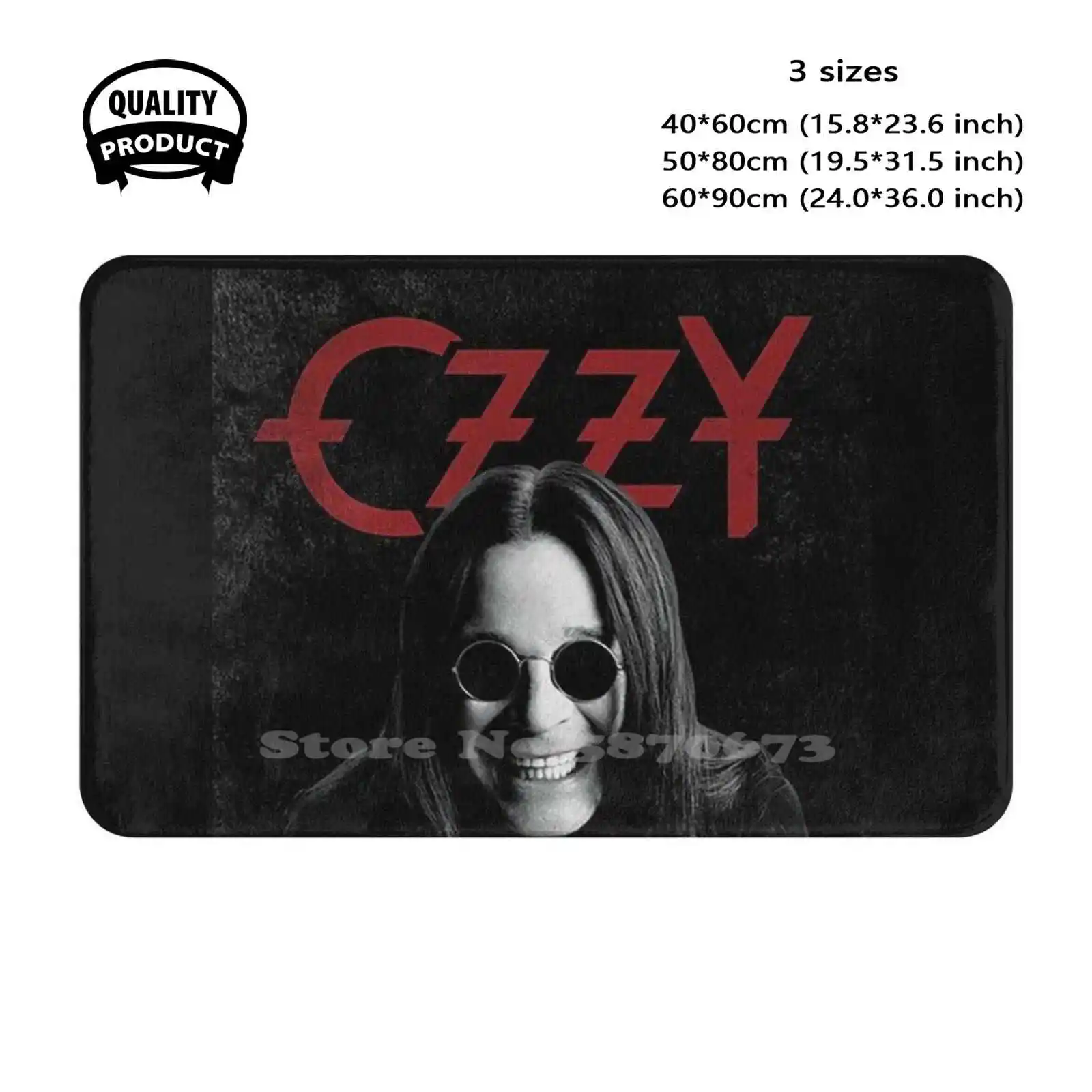 Ozzy Osbourne Tshirt Soft Cushion Home Carpet Door Mat Car Rug Ozzy Osbourne Music Heavy Metal Band Guitarist Pantera Retro