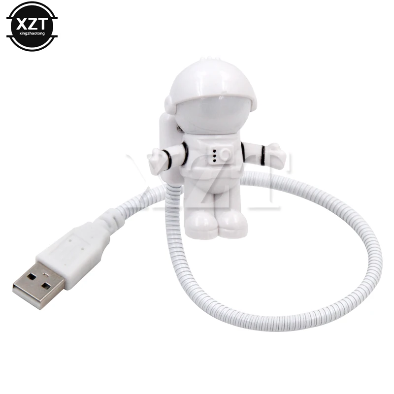 

Mini Cool Style Astronaut Spaceman Reading Lamp USB LED Adjustable Night Light For Computer PC Lamp Desk Light Pure White