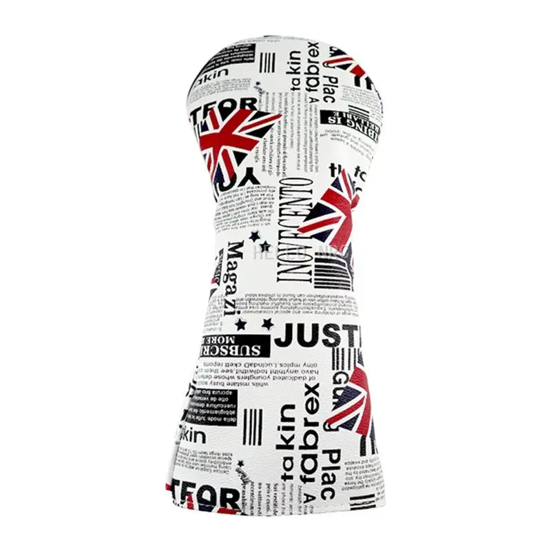 Golf Headcover  1Pcs Driver Fairway UT Wood Head Covers Pu Leather British Flag