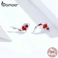 Red Fish Enamel Stud Earrings #3