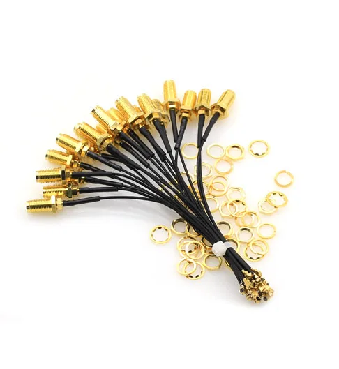 5Pcs RP-SMA Female to U.FL IPX RF Jumper Cable RP SMA to IPX RF 1.13 Extension Pigtail Connector for AP PCI Wi-Fi Javino