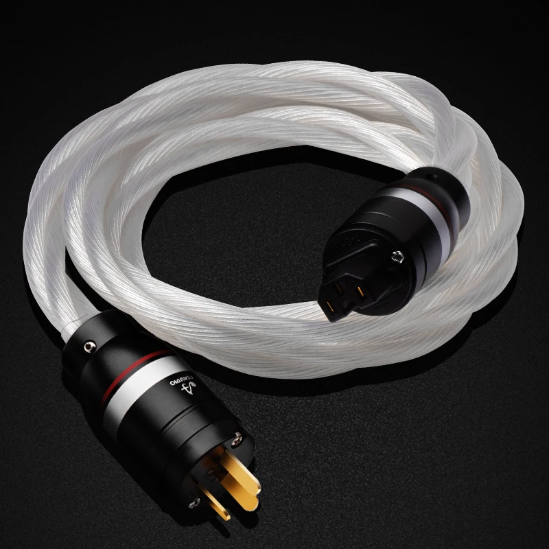 ATAUDIO  HIFI audio power cable OCC silver-plated decoder power amplifier power cable US/EU/AU plug