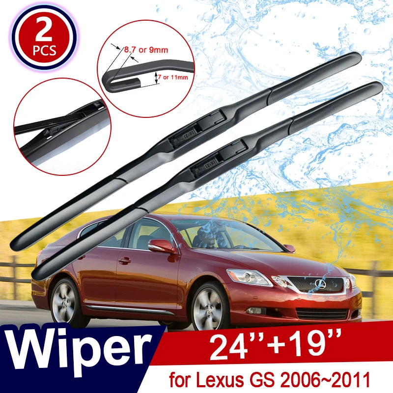 Car Wiper Blades for Lexus GS GS300 GS430 GS450h GS350 GS460 2006~2011 Windscreen Windshield Wipers F Sport Styling Accessories