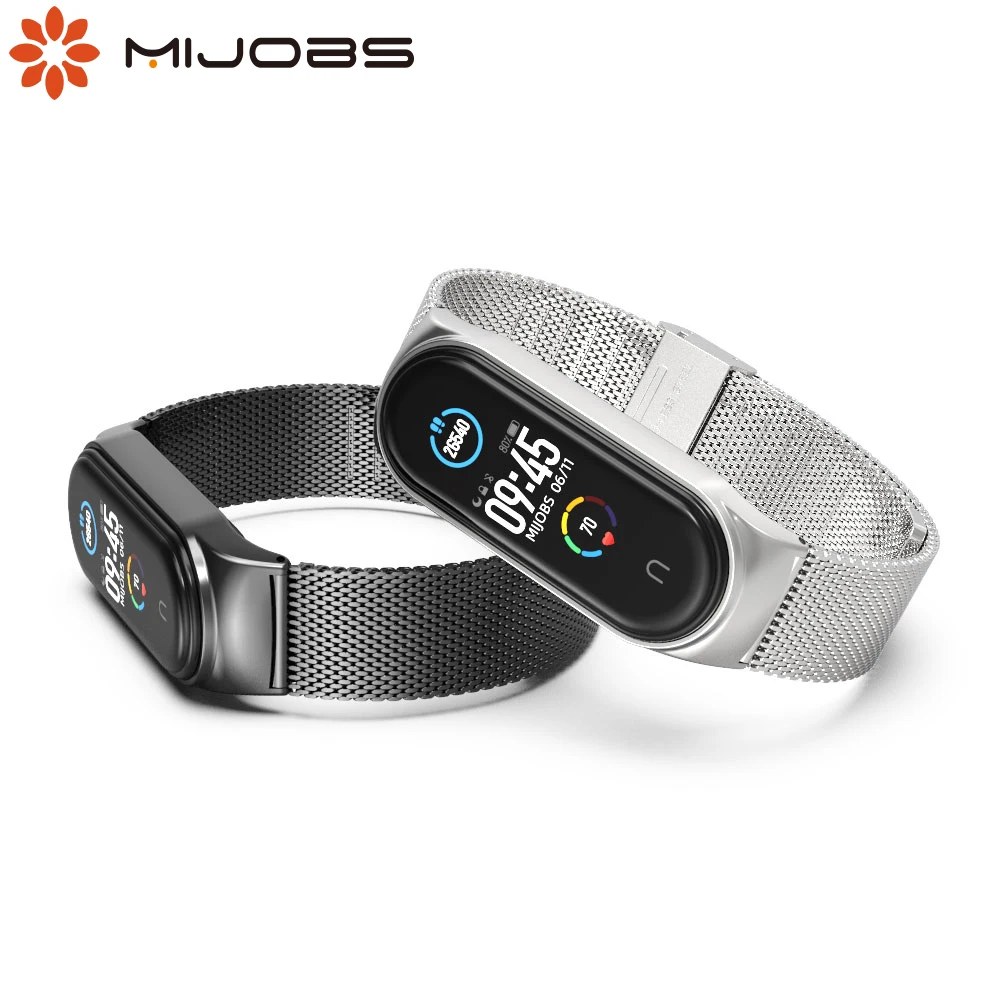 کے لیے Xiaomi Mi Band 5 6 Global Strap Bracelet for Mi Band 4 NFC Metal Miband 3 Strap for Miband 5 Wristbands Correa Mi Band 6