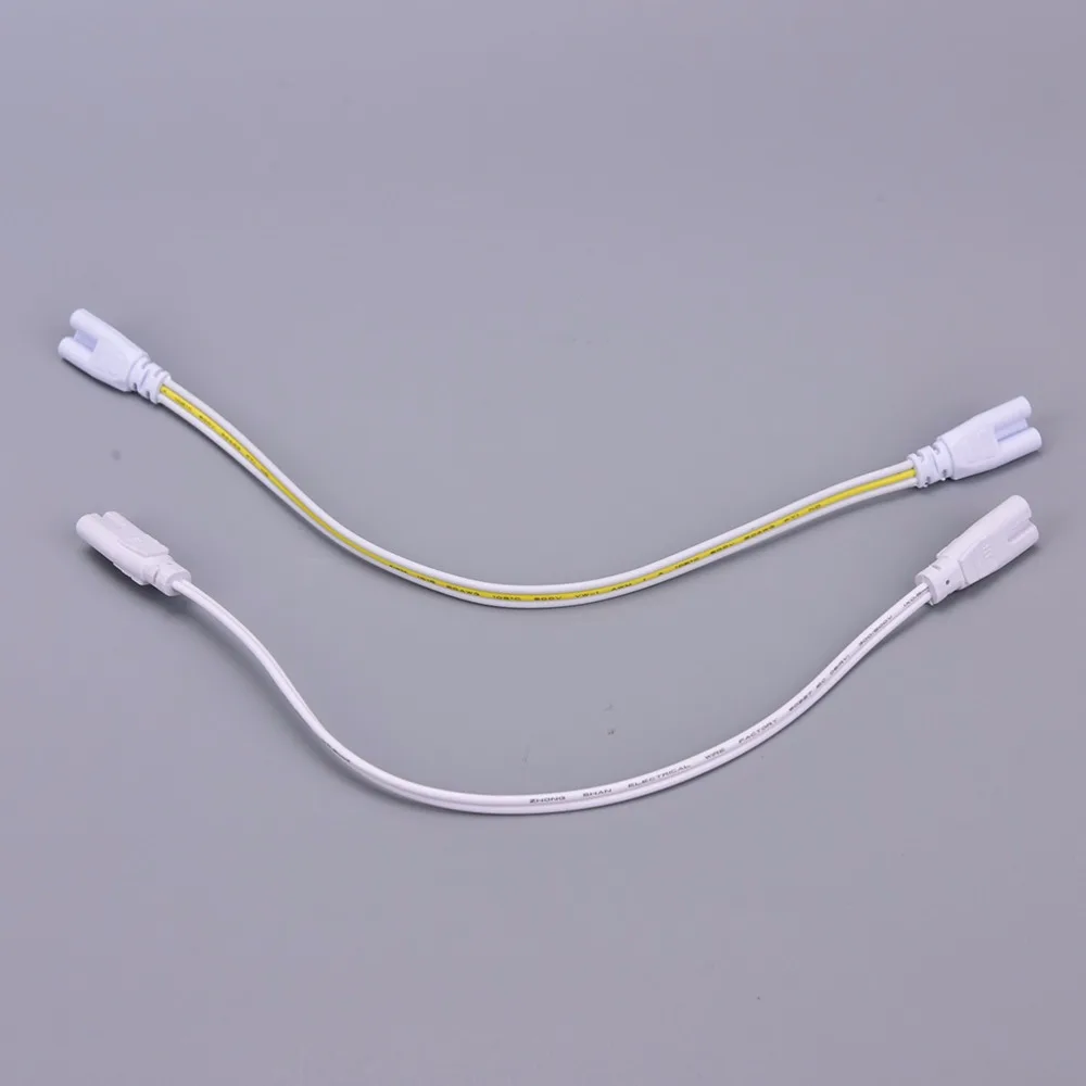 1PC LED Tube Connector 3Pin/2Pin Double-end Cable Wire 30cm Two-phase Three-phase T4 T5 T8  Lamp Lighting Connecting Wholesale