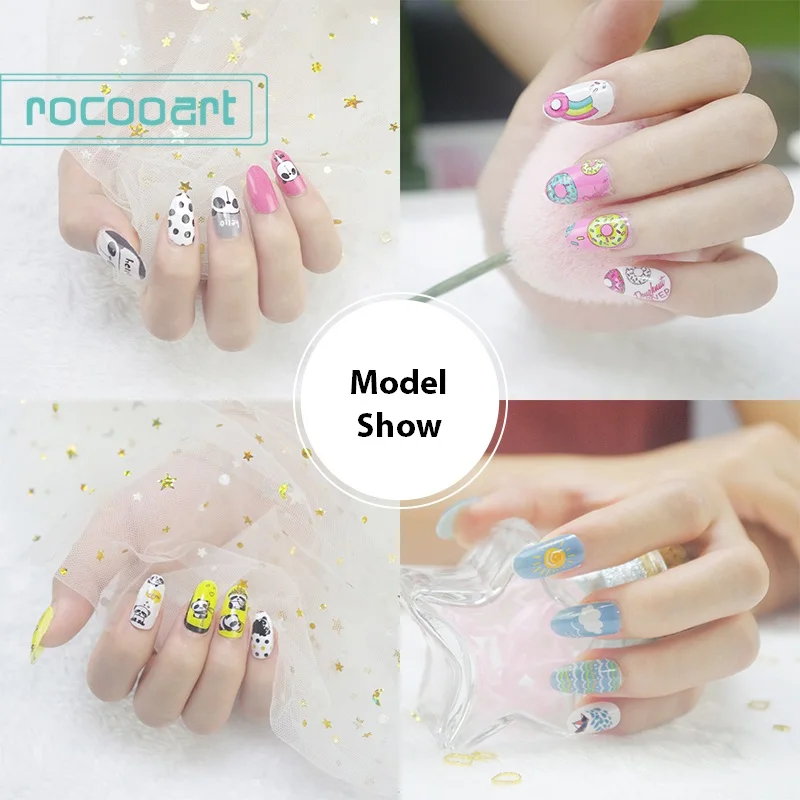 1 Sheet Nail Art Full Cover Adhesive Polish Foils Waterproof Kawaii Tips DIY Lovely Decals Environmental Stickers for Women Gift