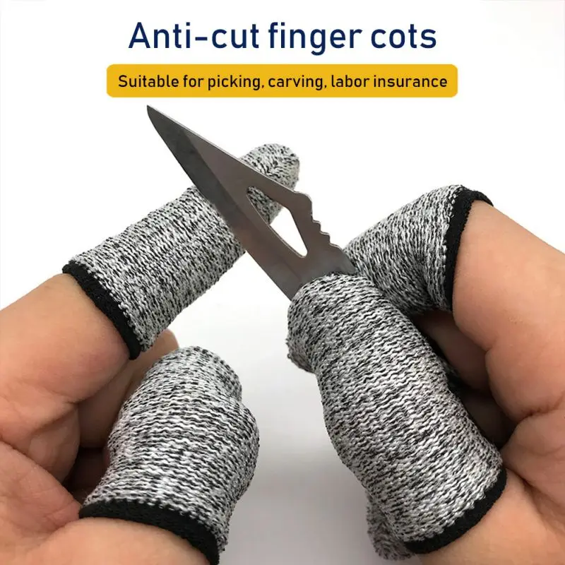 Anti-Cut Finger Cover Finger Protector Sleeve Cover Finger Peel Fingertip Gloves Picking Finger Cover Metal Wood Worker Supplies