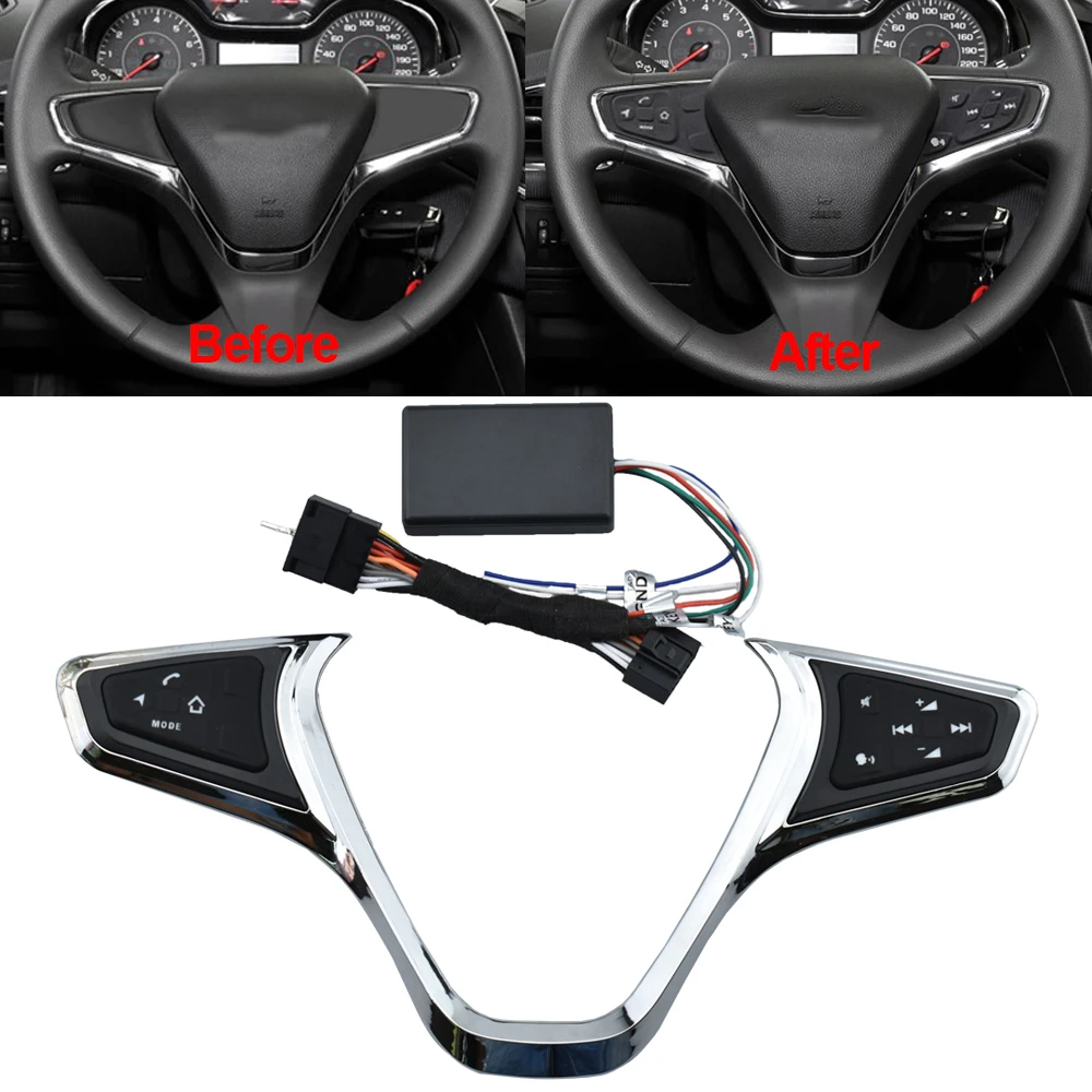 New Multifunction Steering Wheel Button Bluetooth Audio volume Control switch For Chevrolet Cruze 2015 2016 2017 2018