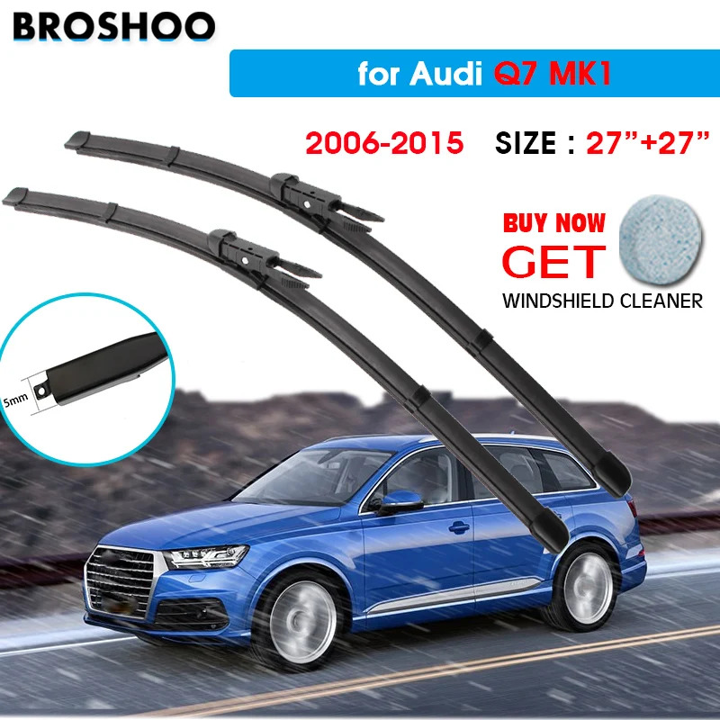 

Car Wiper Blade For Audi Q7 MK1 27"+27" 2006-2015 Auto Windscreen Windshield Wipers Blades Window Wash Fit Pinch Tab Arm