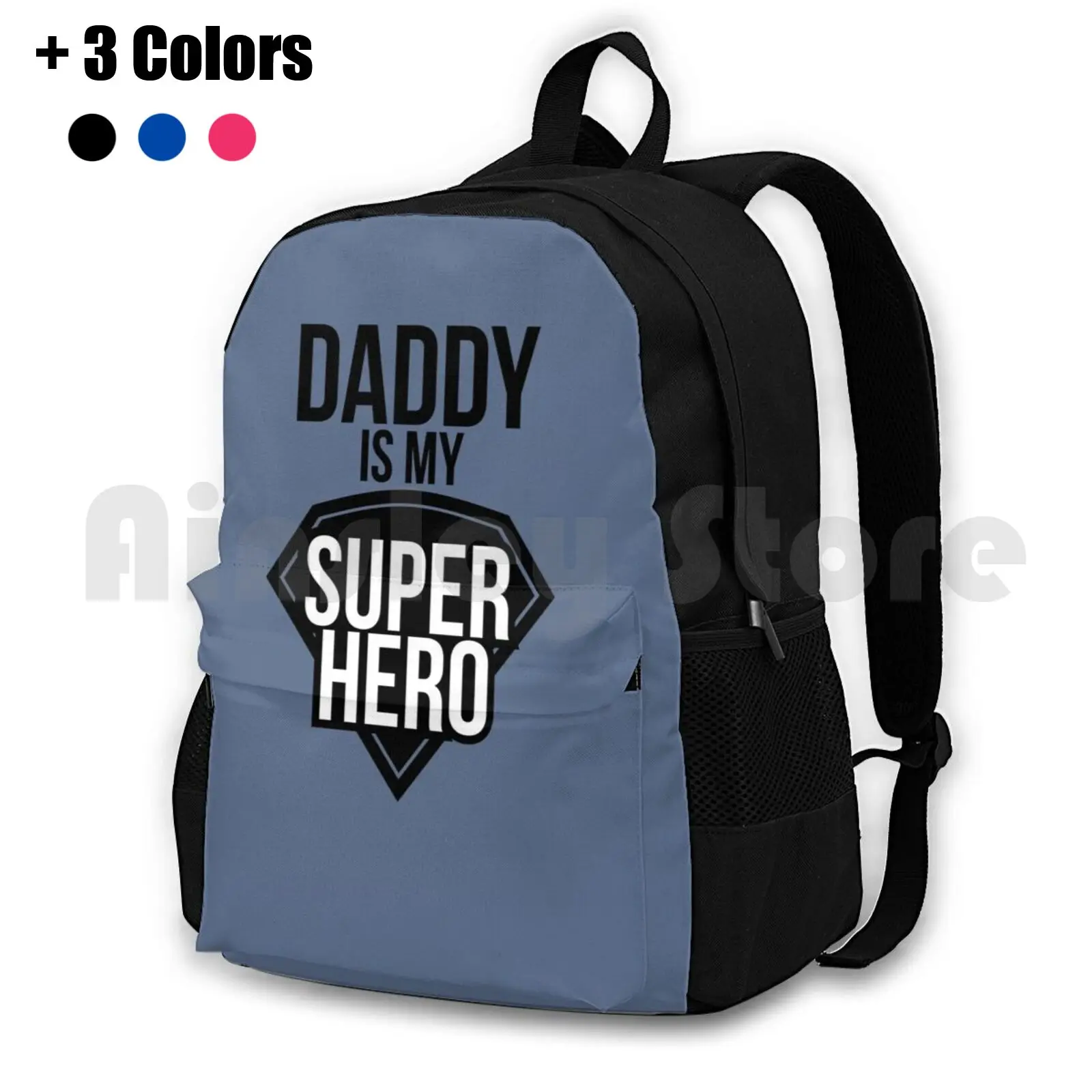 Fathers Day Gifts-Daddy Is My Superhero Outdoor Hiking Backpack Waterproof Camping Travel Father Daddy Dad Fathers Day Daddys