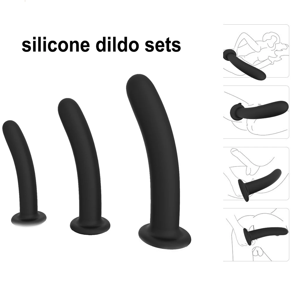 Smooth Silicone Real Dildo Penis Anal Plug,Prostate Massager Butt Plug Anal Vagina Erotic Sex Toy Masturbation for Woman for Men