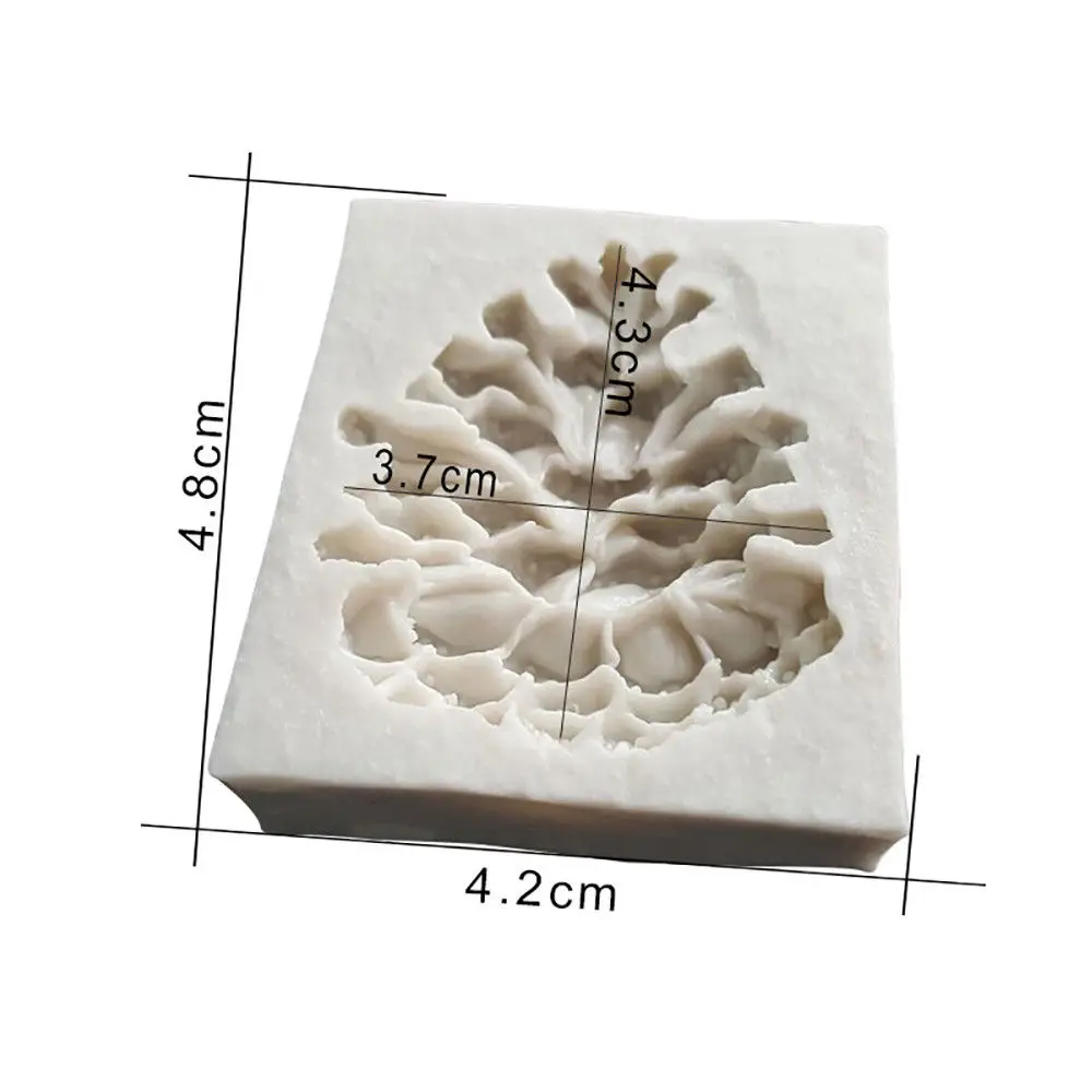 Hot Food Grade Silicone Christmas Pine Nut Fondant Cake Mold Cookie Sugarcraft Mould Chocolate Baking Mold wholesale