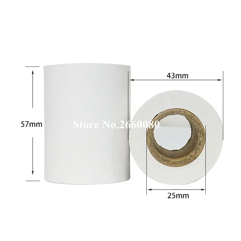 4 Rolls/lot 57mm Thermal Paper POS Receipt Roll Thermal Printer Cash Register Ticket Roll 57*43mm Thermal Roll Paper